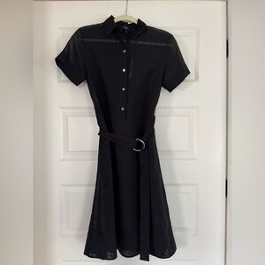 Theory Dresses | Nwt Theory Shirt-Dress, Black Semisheer | Black